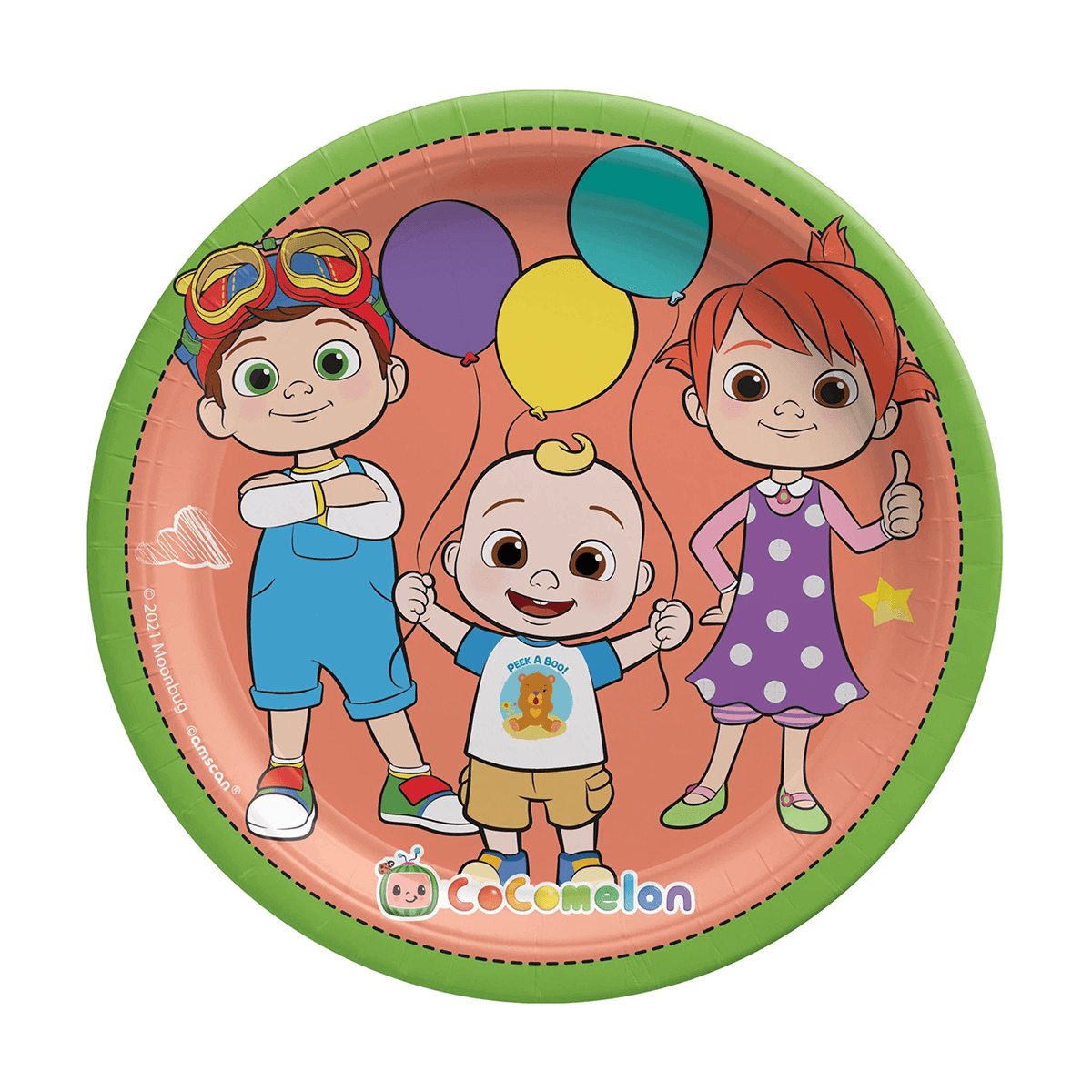 Plaques de fête thème Cocomelon tasses bannière ballons enfants fête  d'anniversa
