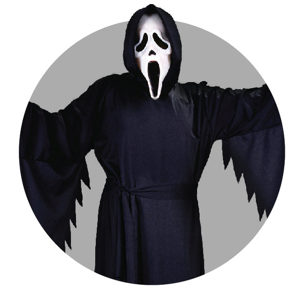 Costume Frissons Ghostface, enfants, tenue noire avec masque