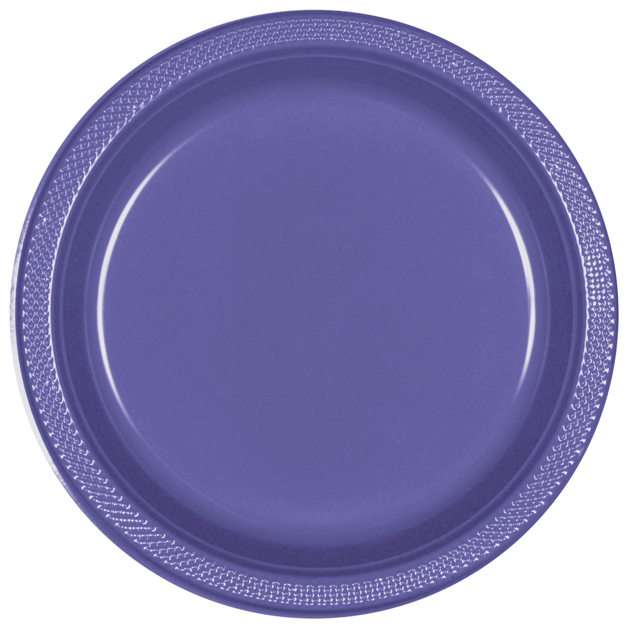 New Purple Large Round Lunch Plastic Plates 20 Count Party Expert