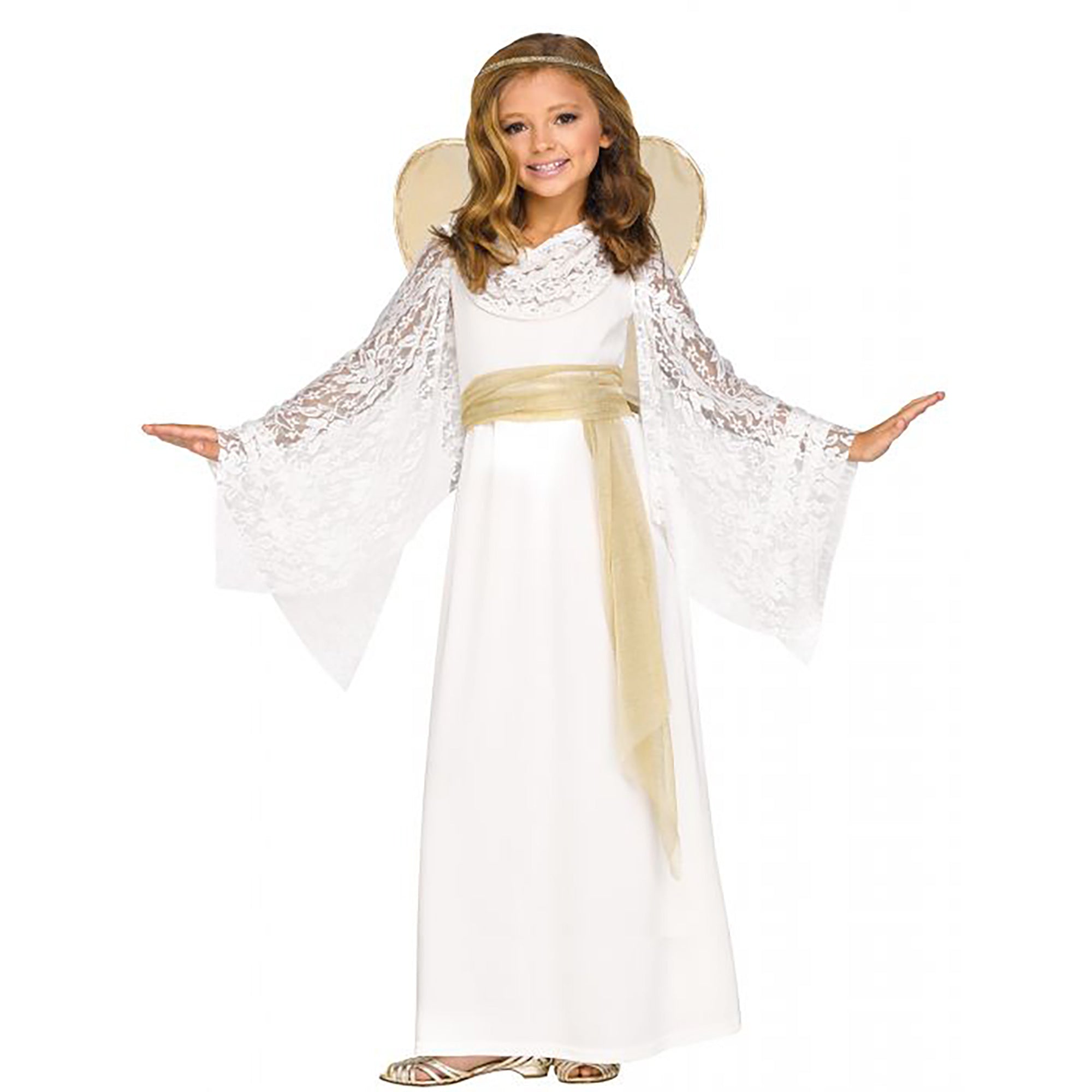 Angelic Miss Costume for Kids, White Dress