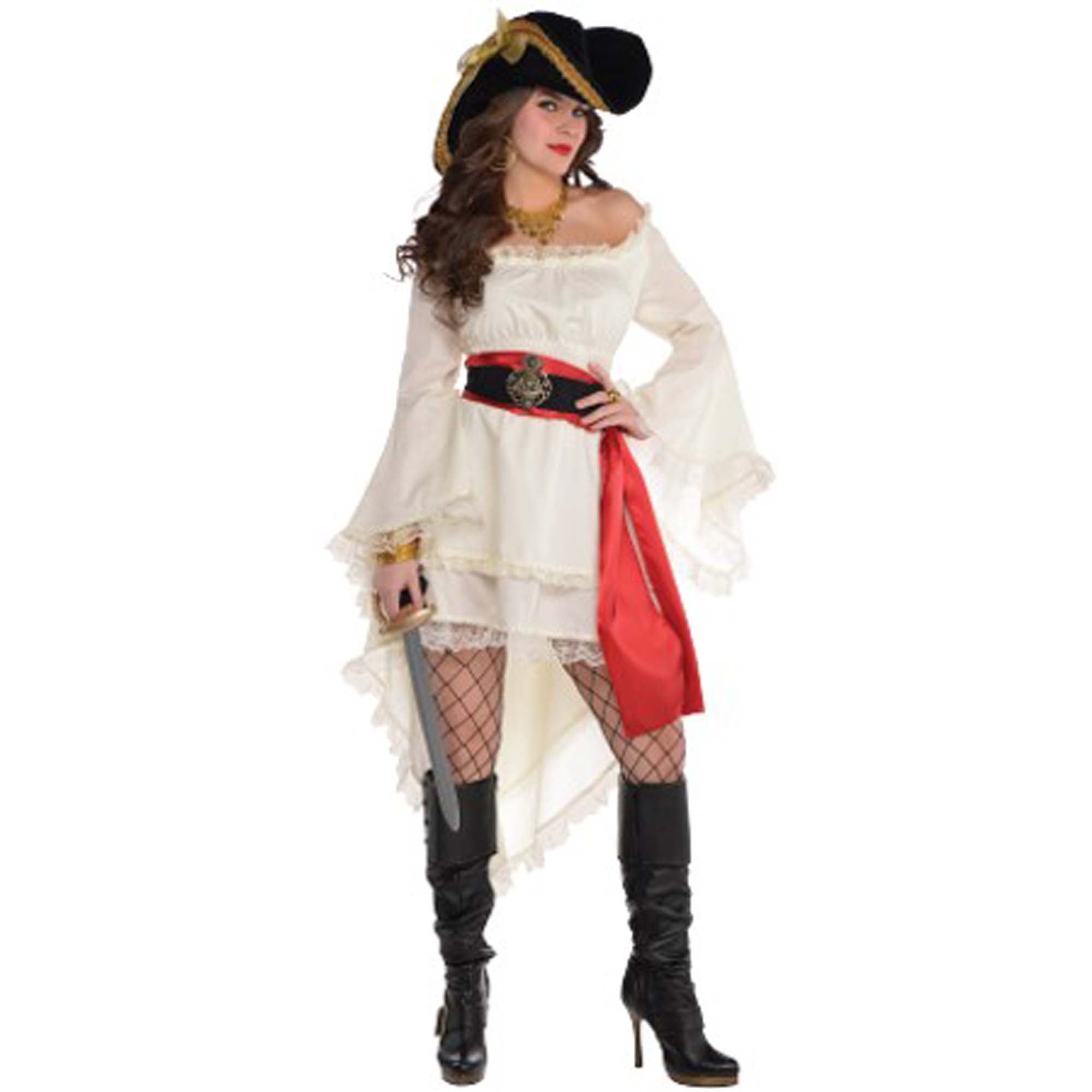 Pirate Dress for Plus Size Adults White Dress Party Expert