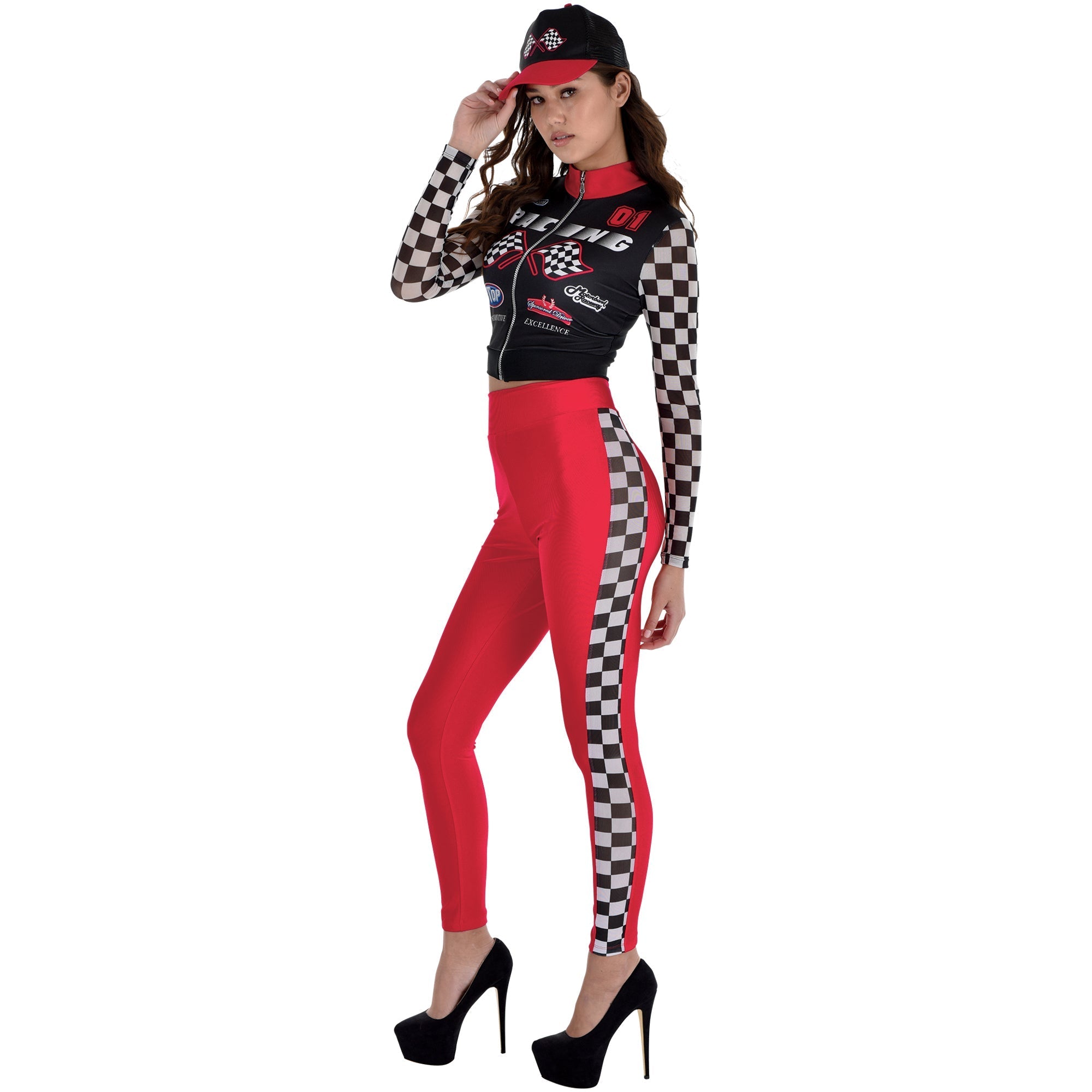 Racecar Driver Costume for Adults Jacket and Leggings S