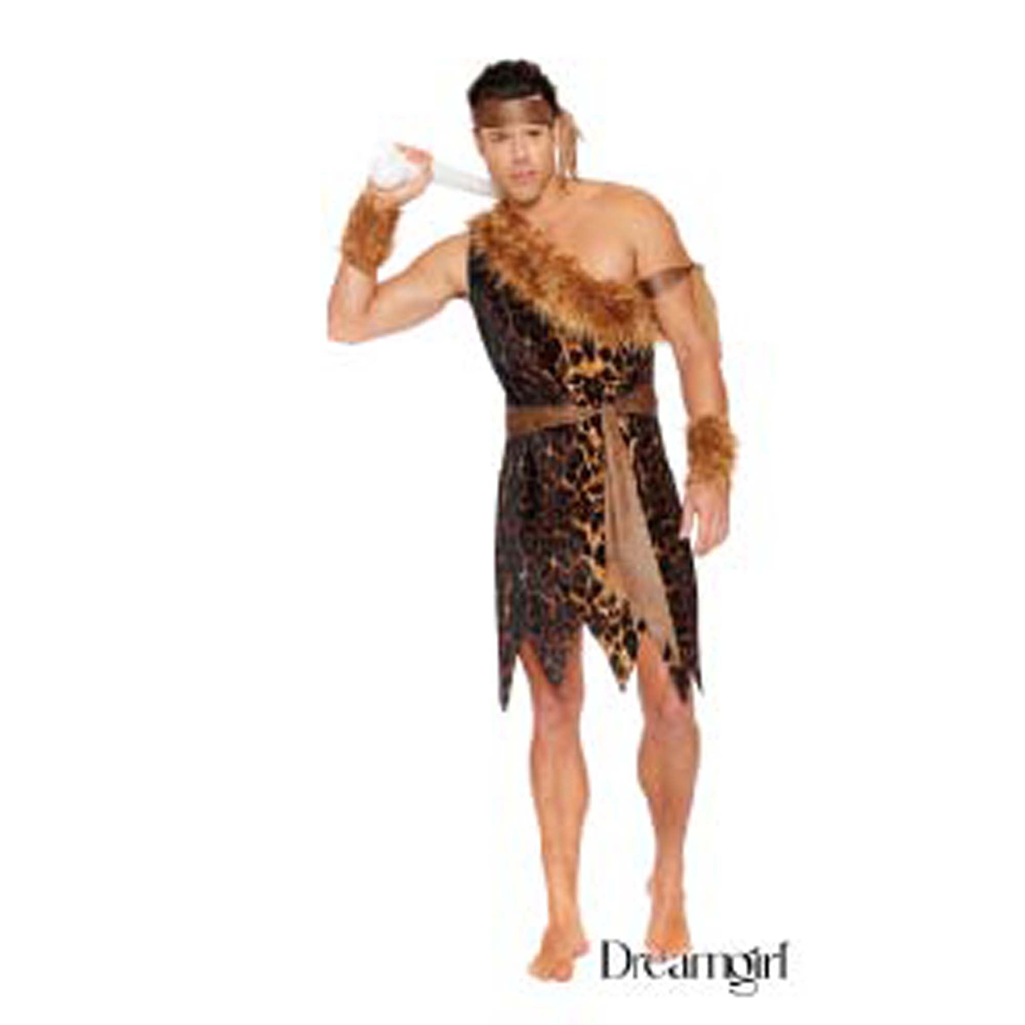 Caveman Costume for Adults Animal Print Tunic Party Expert