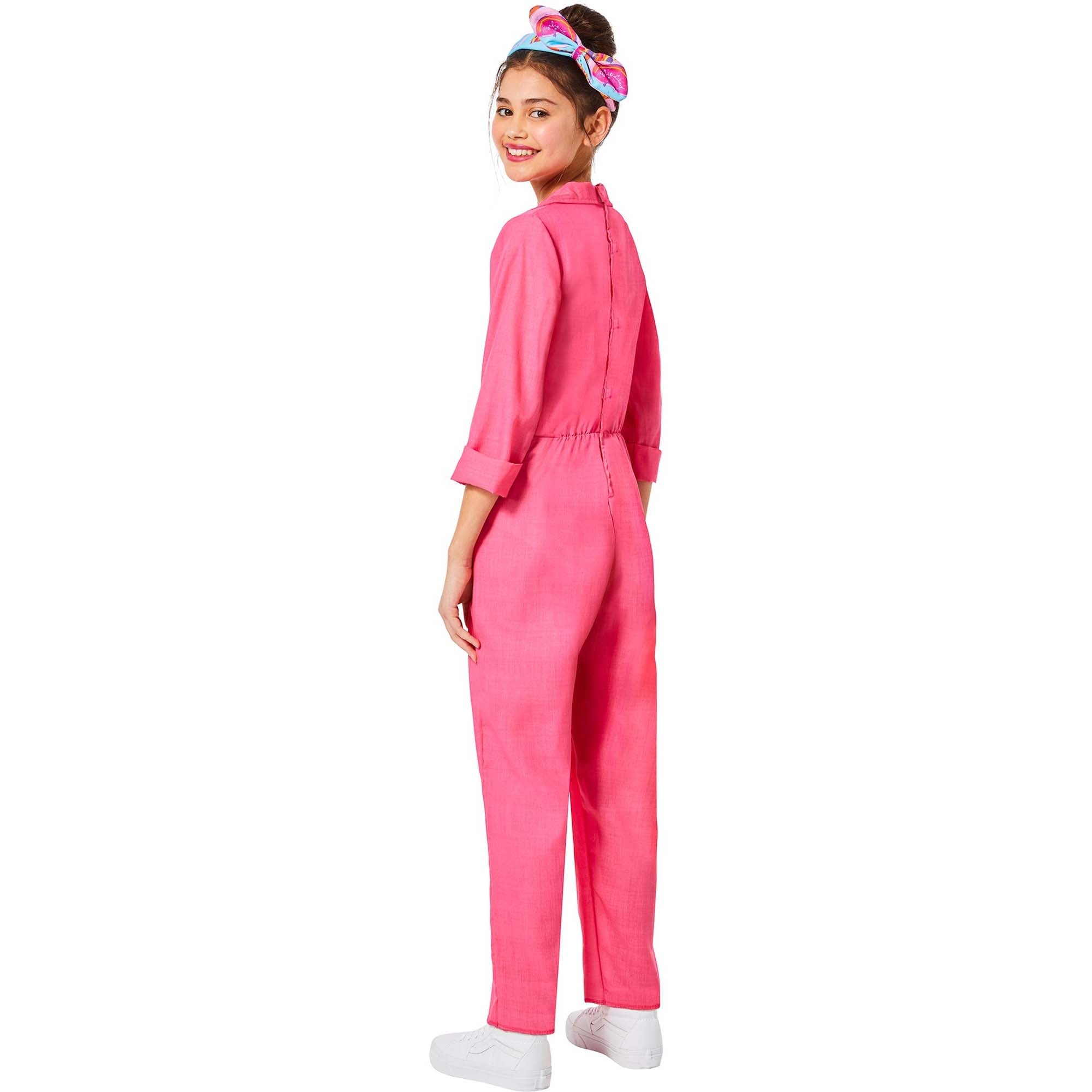 Barbie Pink Utility Jumpsuit Costume for Kids Party Expert