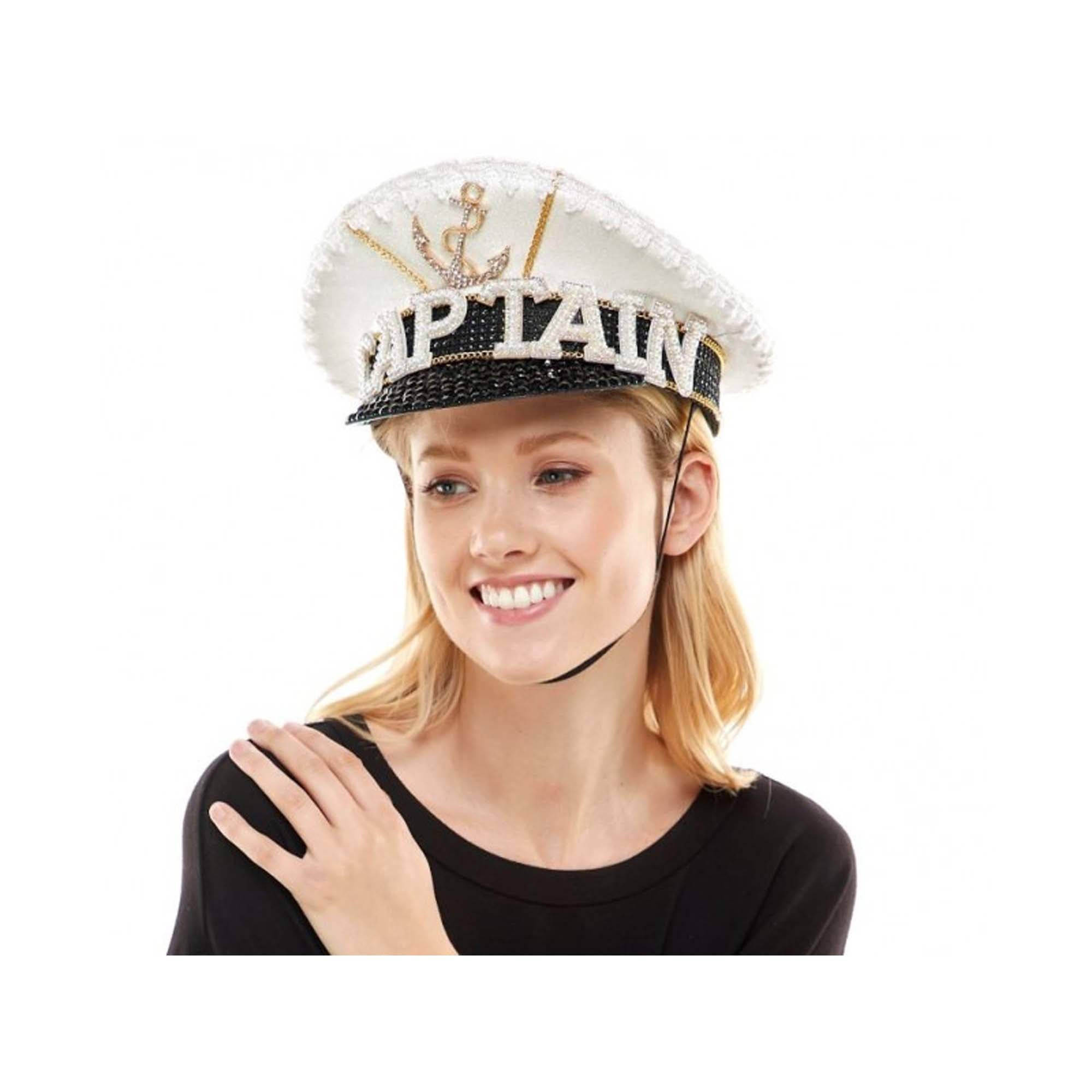 Captain Hat With Diamonds for Adults, 1 Count