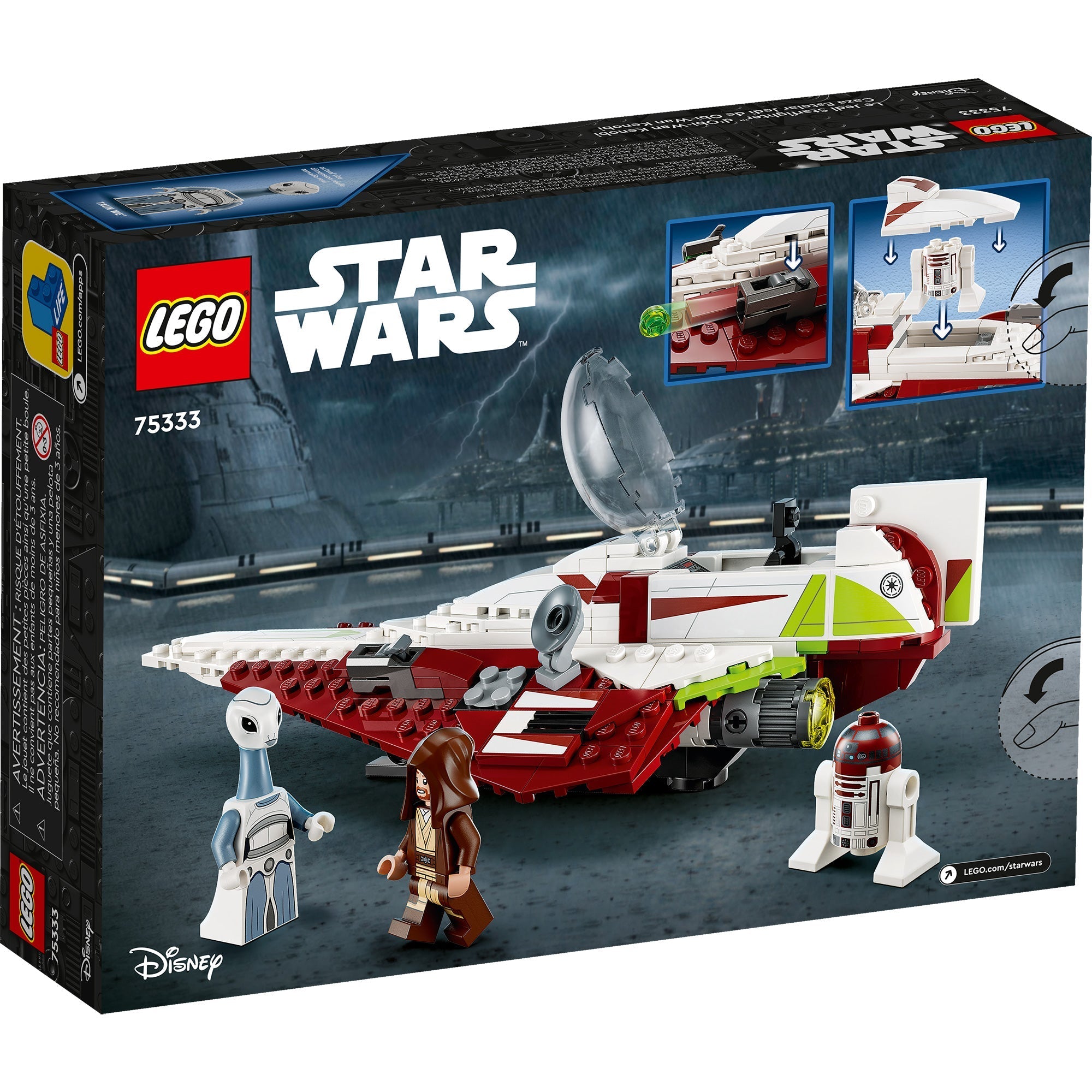LEGO Star Wars Obi-Wan Kenobi’s Jedi Starfighter, 75333, Ages 7+, 282 Pieces