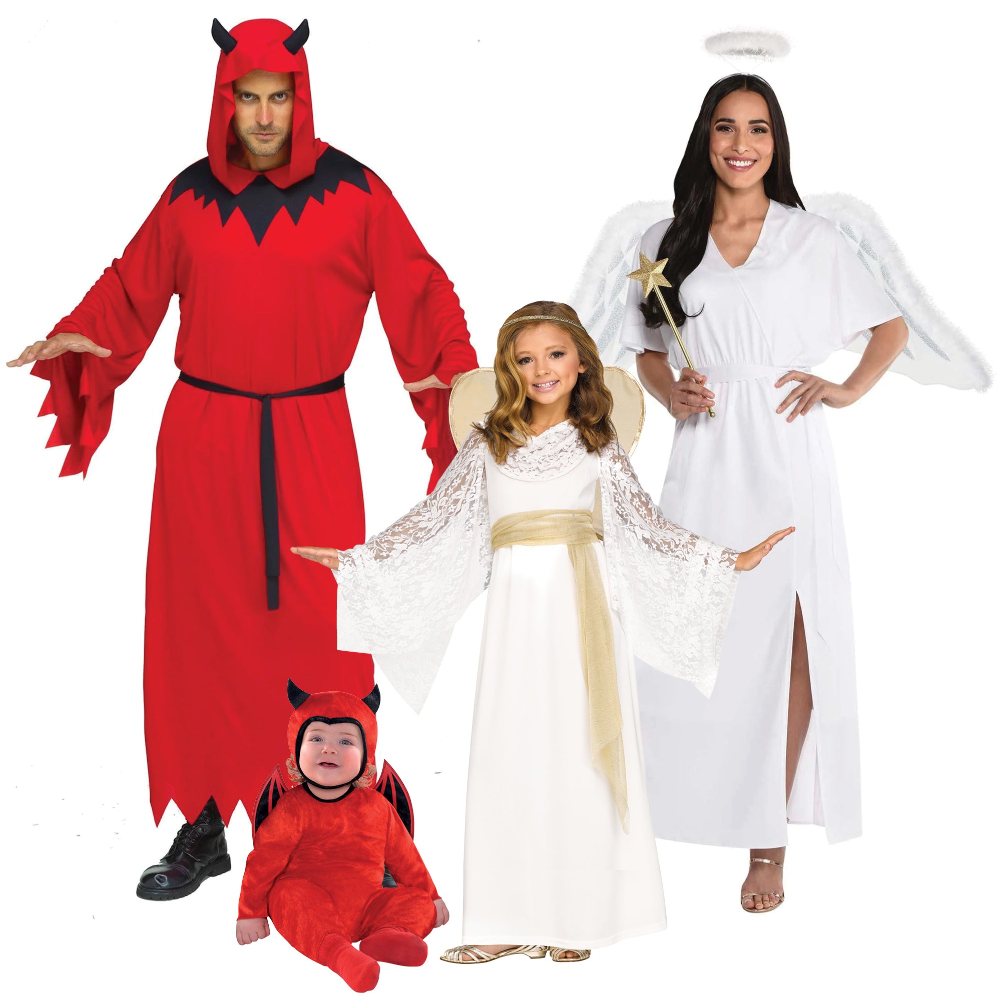 Angel and Devil Family Costumes – Party Expert