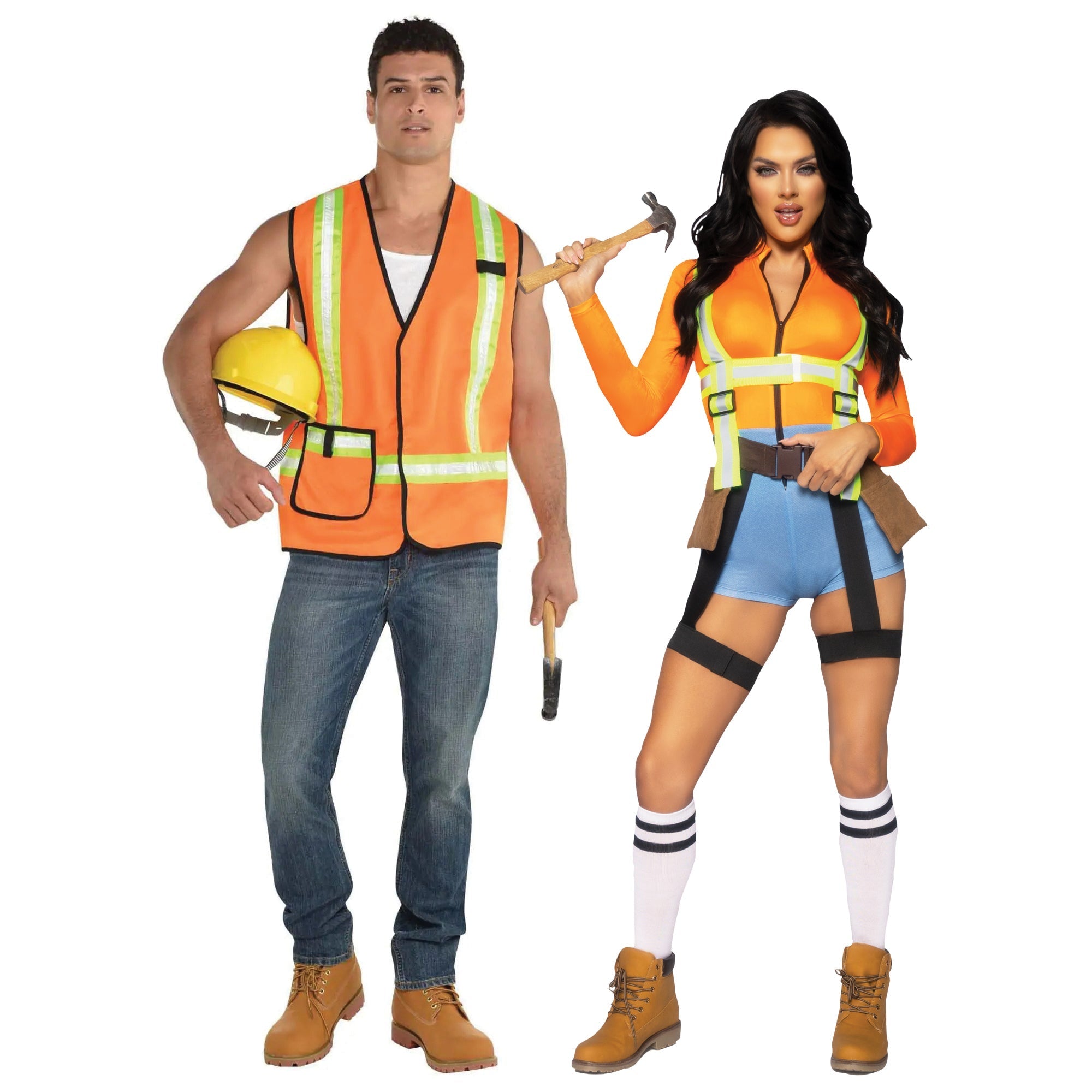 Construction Worker Couple Costumes – Party Expert