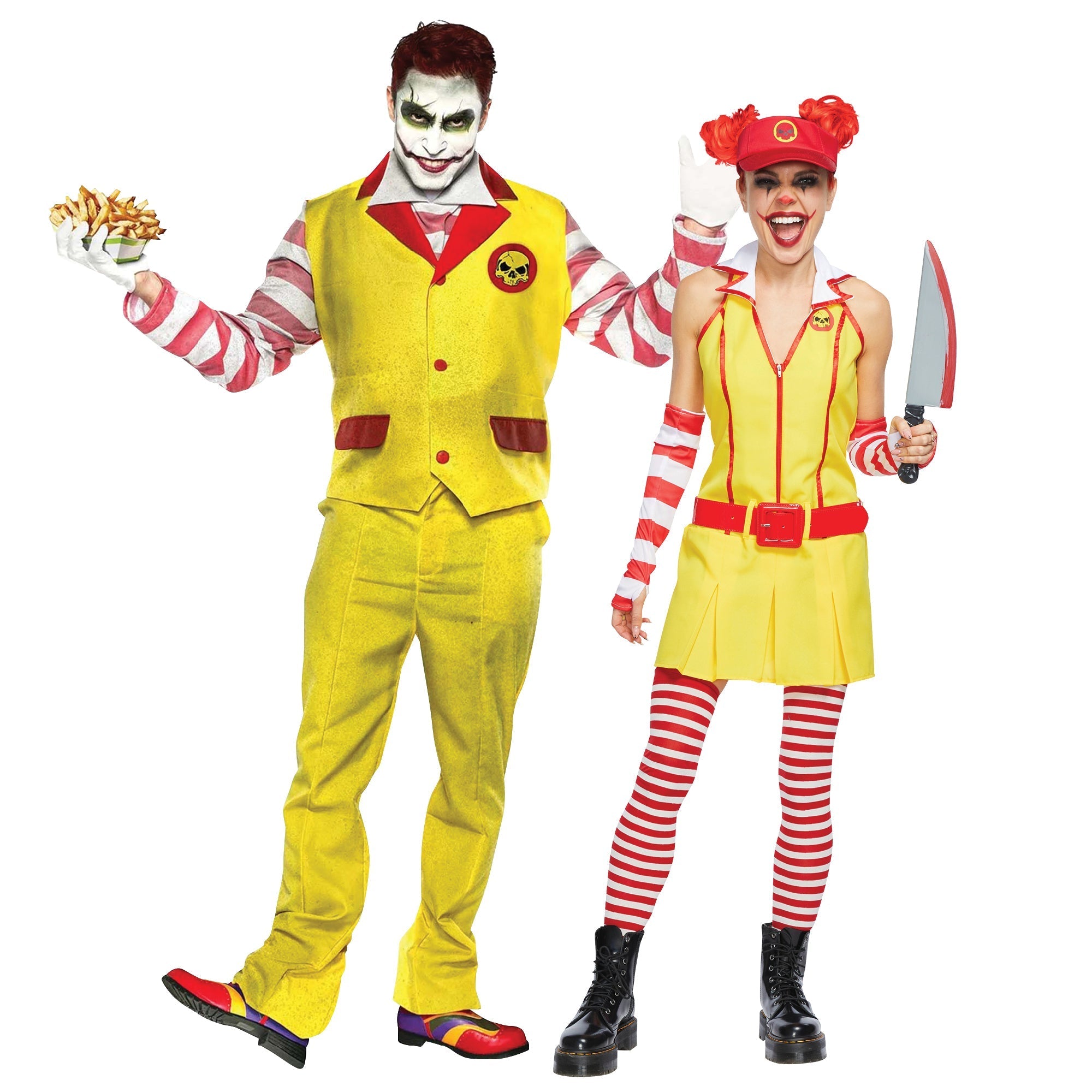 scary clown couple costumes