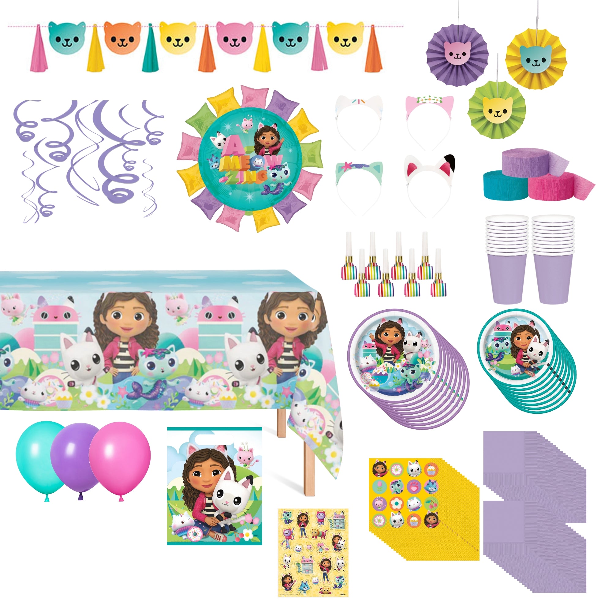 Gabbys Dollhouse Ultimate Birthday Party Supplies Kit Party Expert