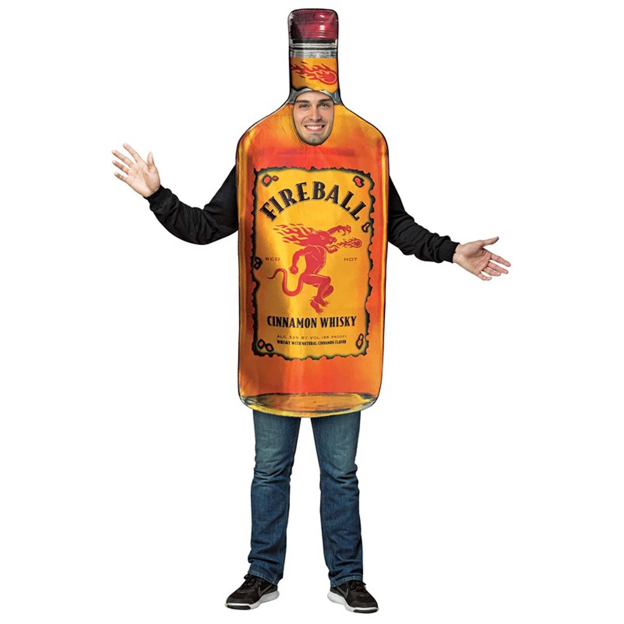 Fireball Bottle Costume for Adults Party Expert