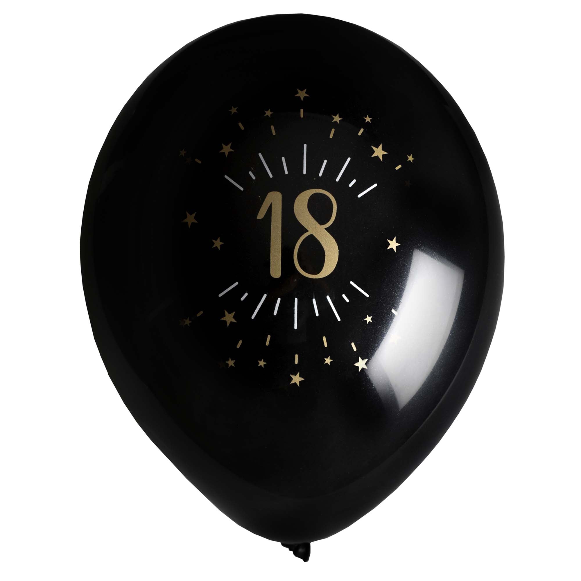 Black And Gold 18th Birthday Latex Balloons 12 Inches Party Expert