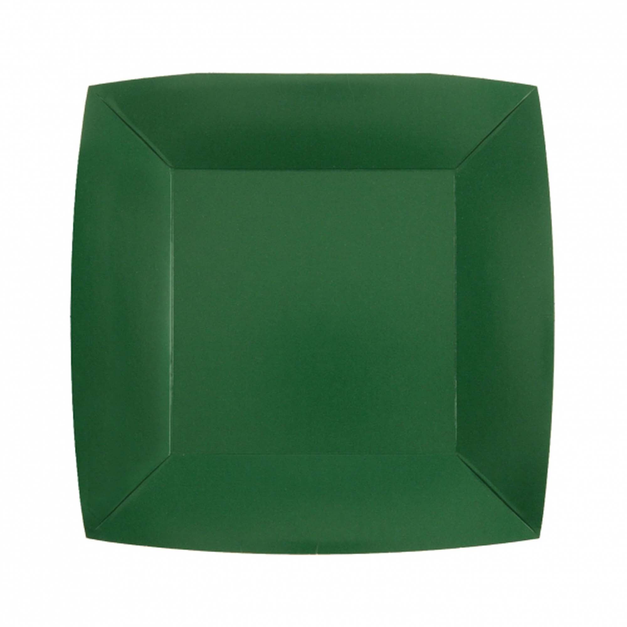 Green square 2024 paper plates