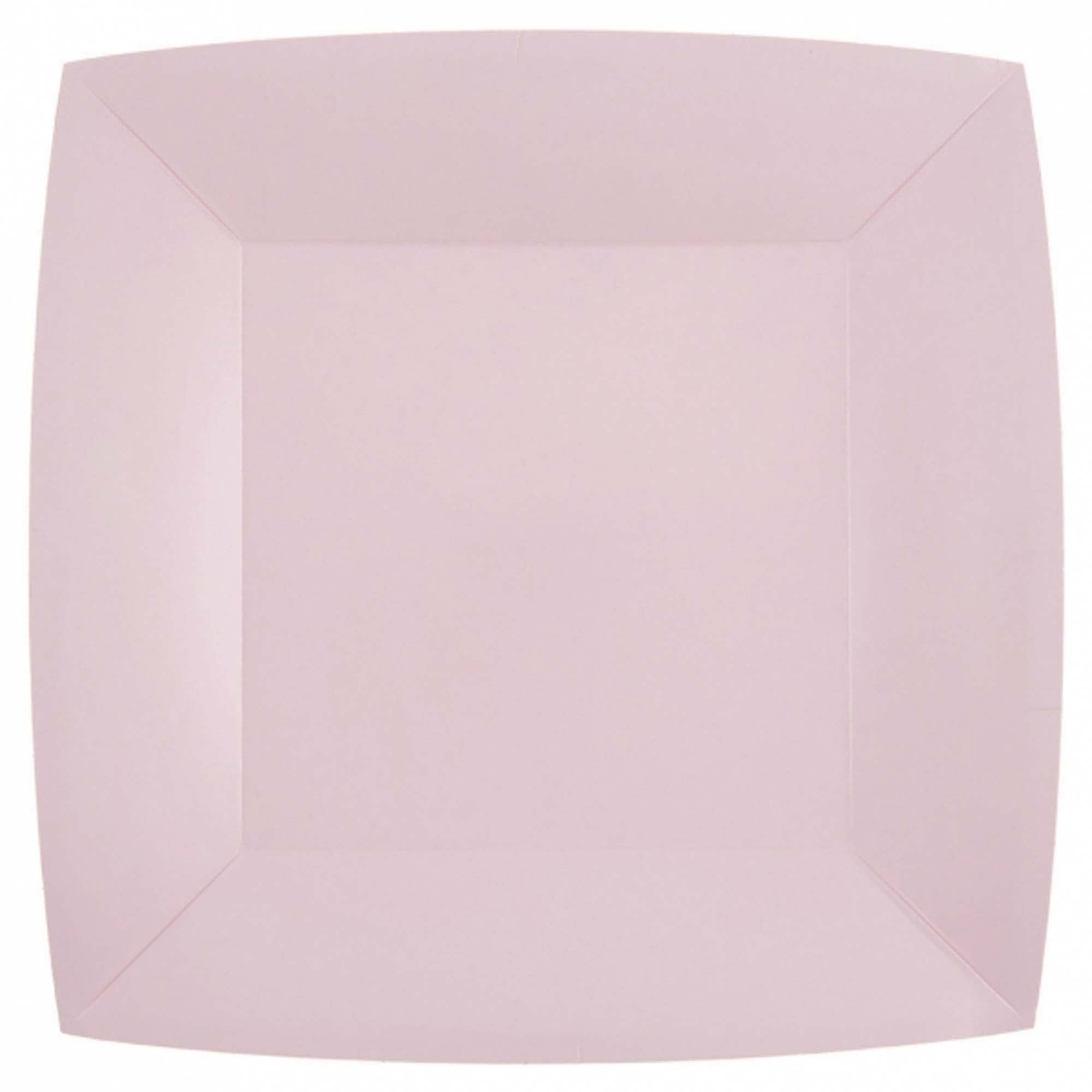 Light Pink Large Square Lunch Paper Plates 9 Inches Party Expert