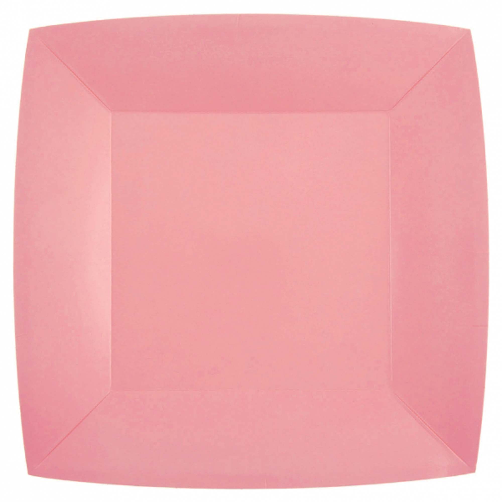 Pink square plates best sale