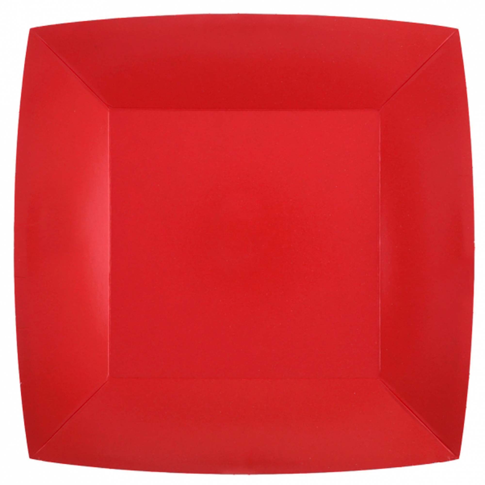 Red Large Square Lunch Paper Plates 9 Inches Party Expert