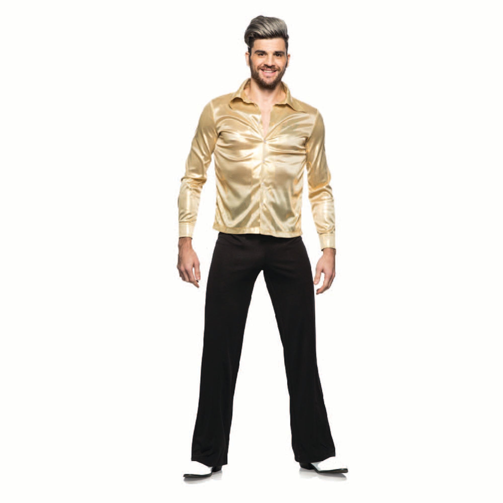 Gold Disco Shirt for Adults S M