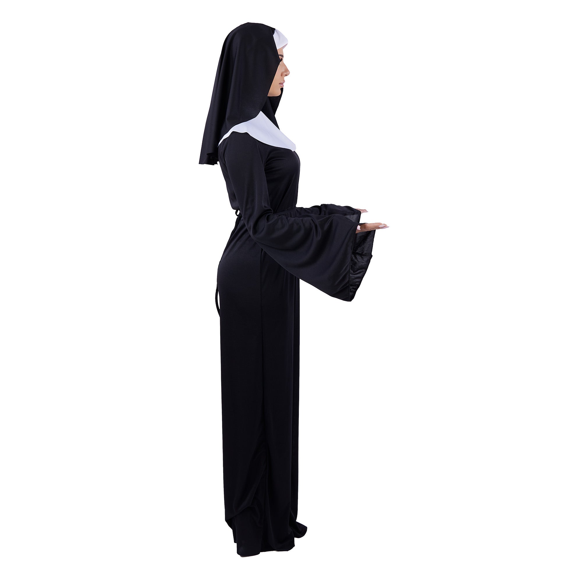 Nun Costume For Plus Size Adults Black Dress Party Expert