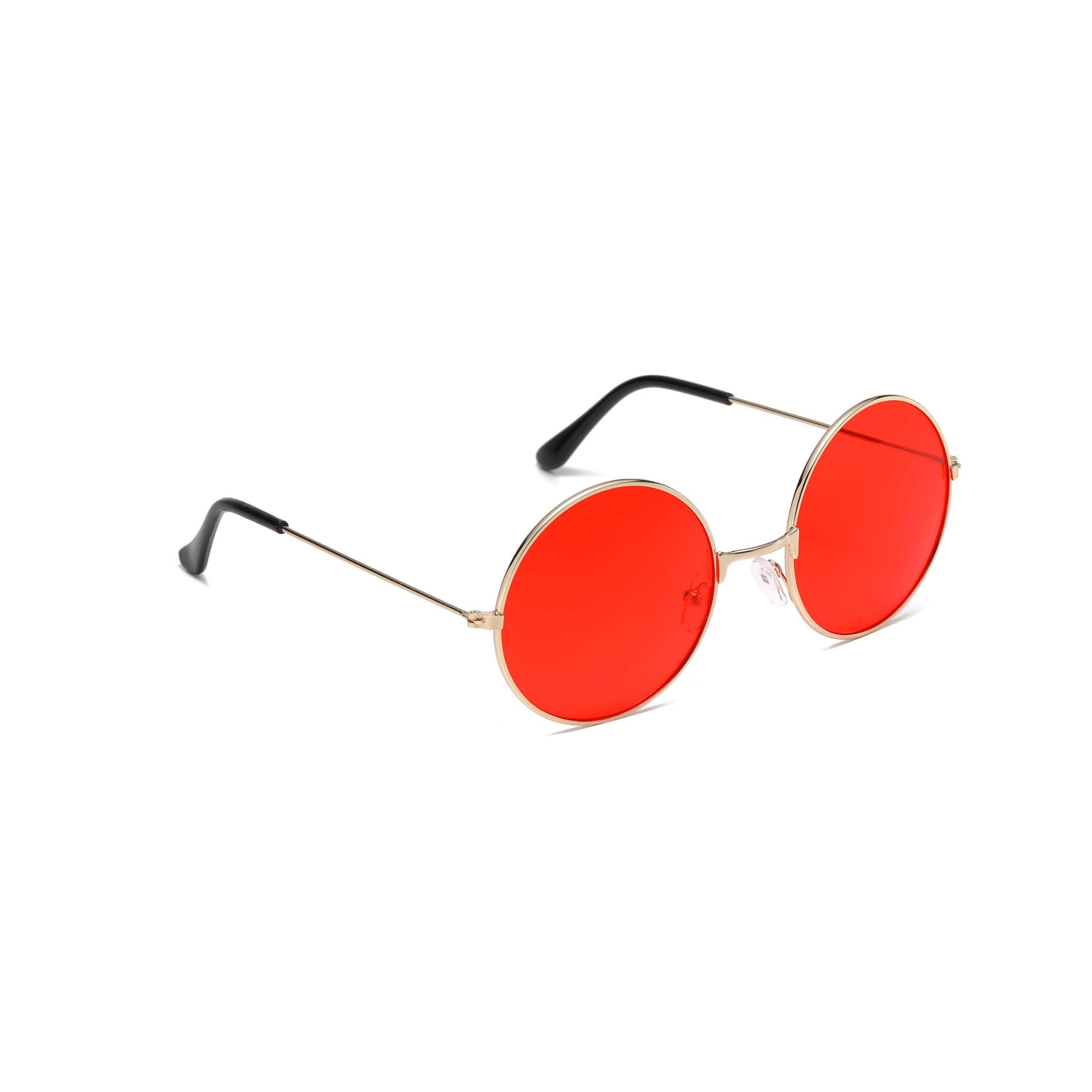 Lunettes de soleil ronde rouge de Hippie pour adultes Party Expert