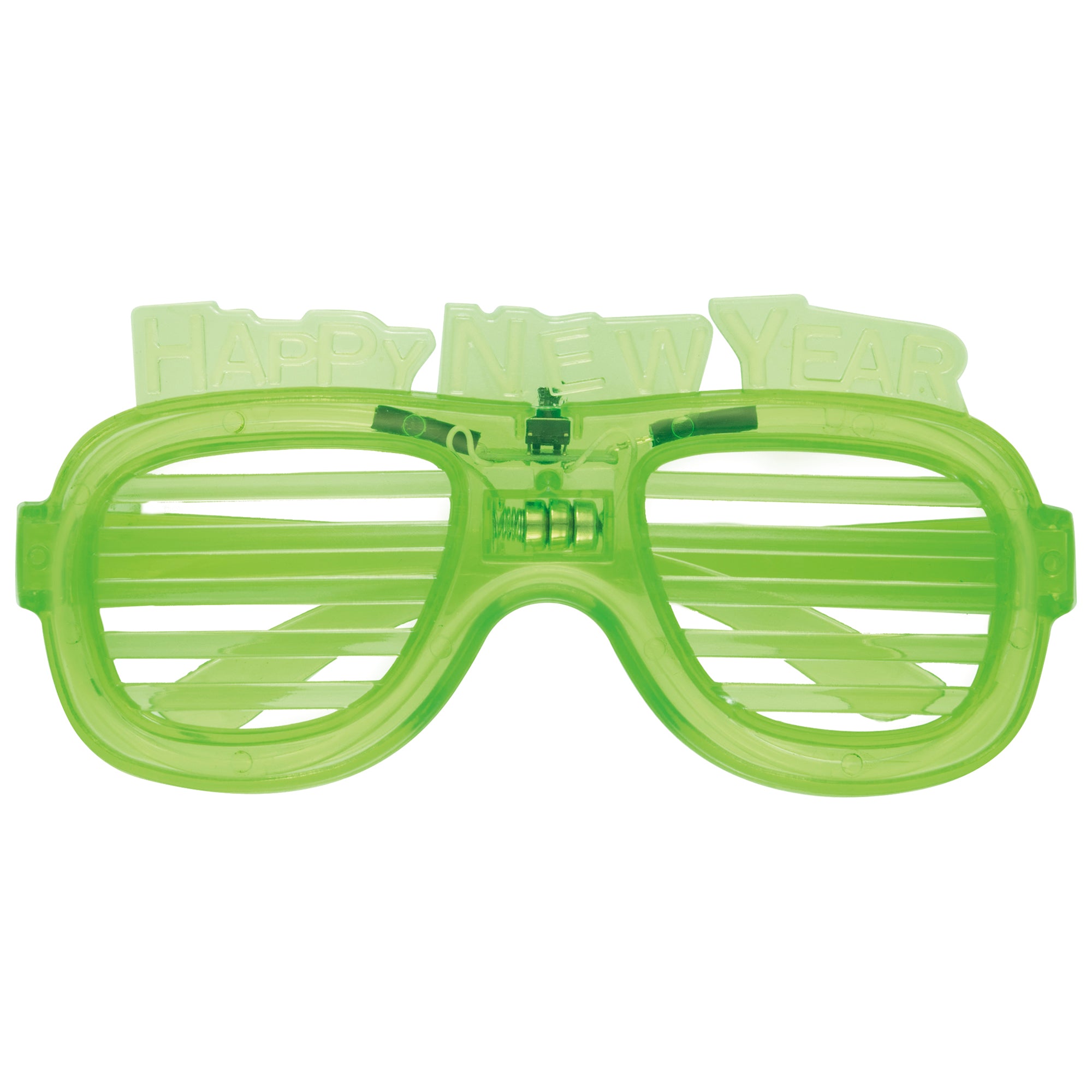 Happy New Year Light Up Green Party Glasses Party Expert