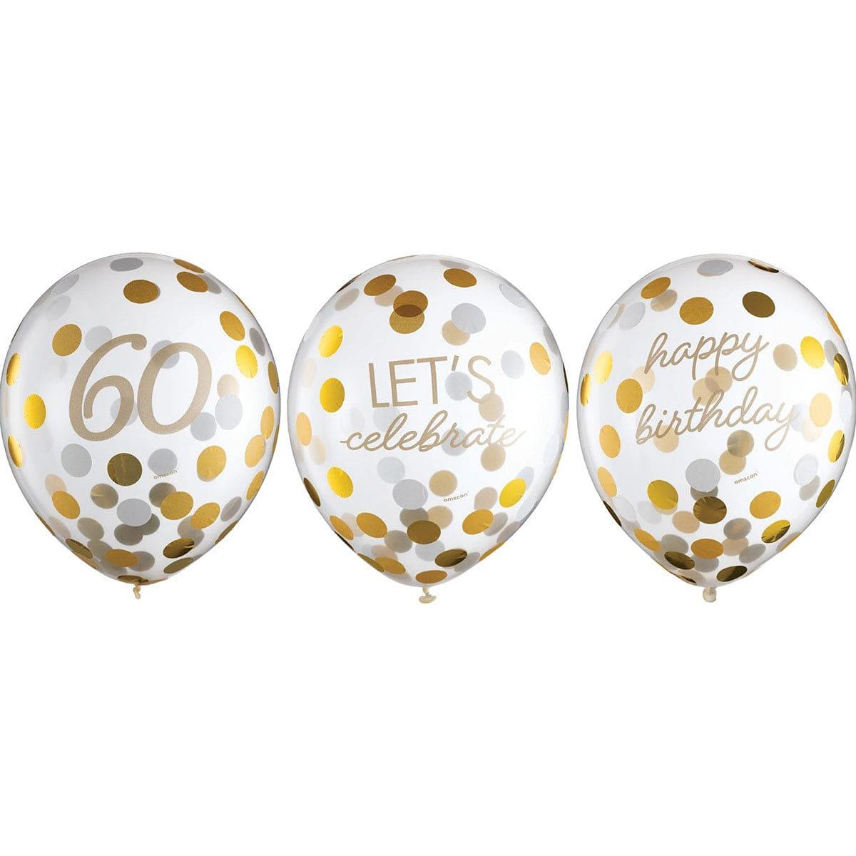 Ballon Joyeux Anniversaire Glossy Ø 30cm 6 Pièces - Articles