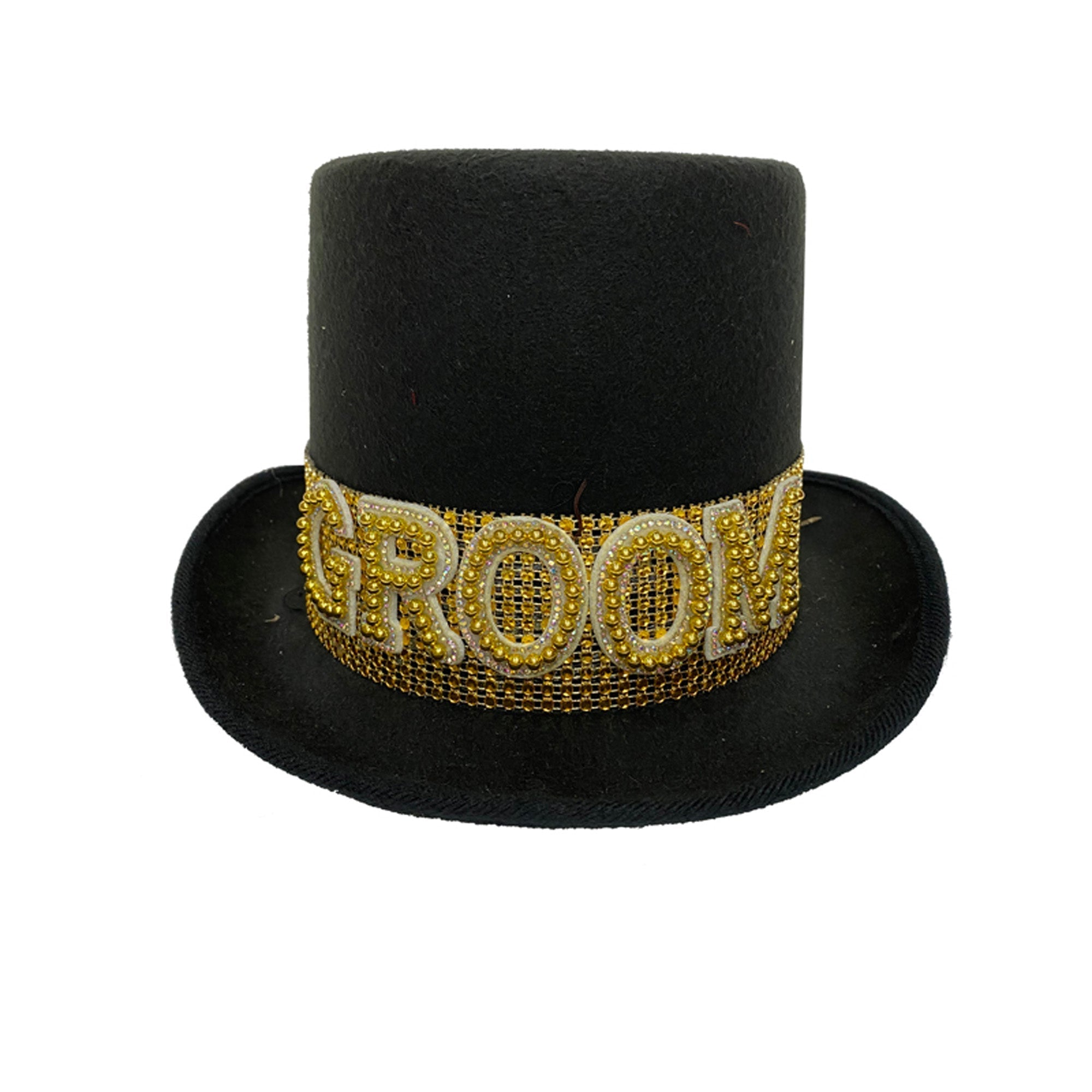 Groom Black Top Hat, 1 Count