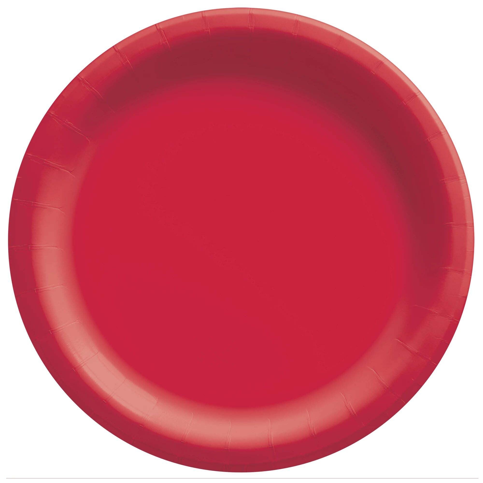 Apple Red Round Paper Plates 9 Inches 20 Count