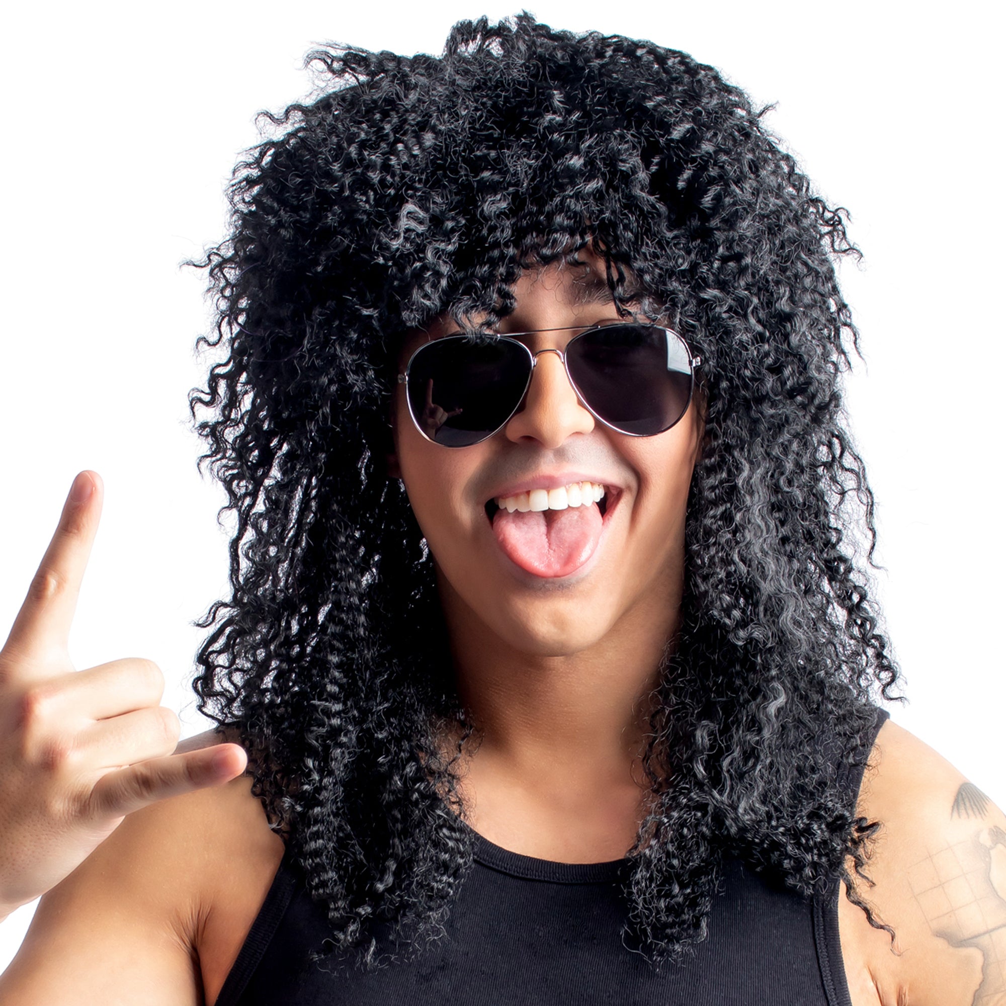 Black rocker outlet wig