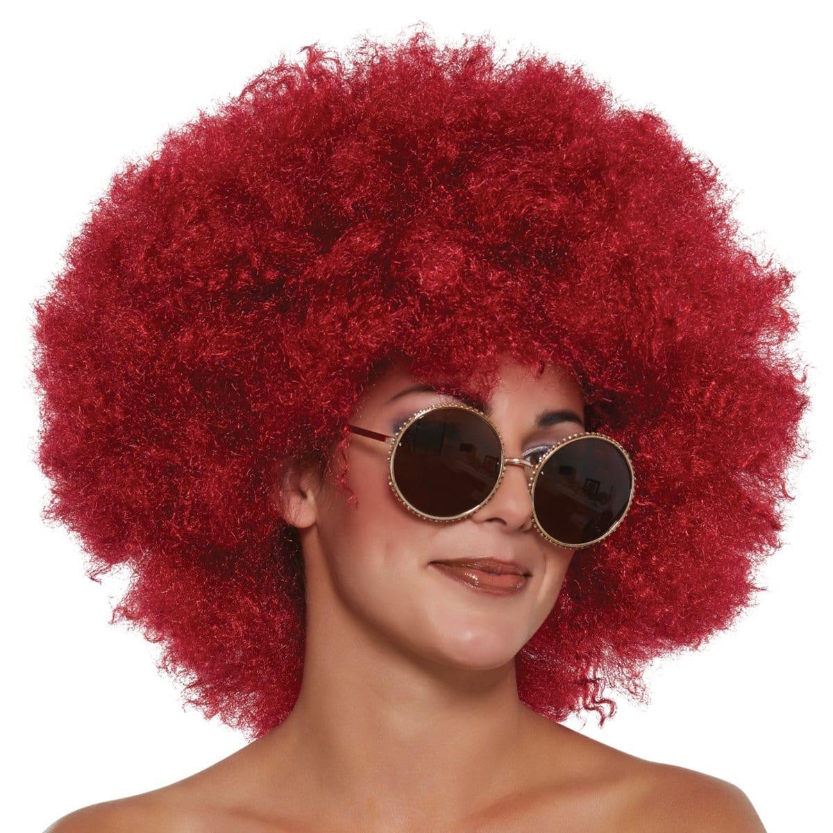 Dark Red Super Freak Wig for Adults Party Expert