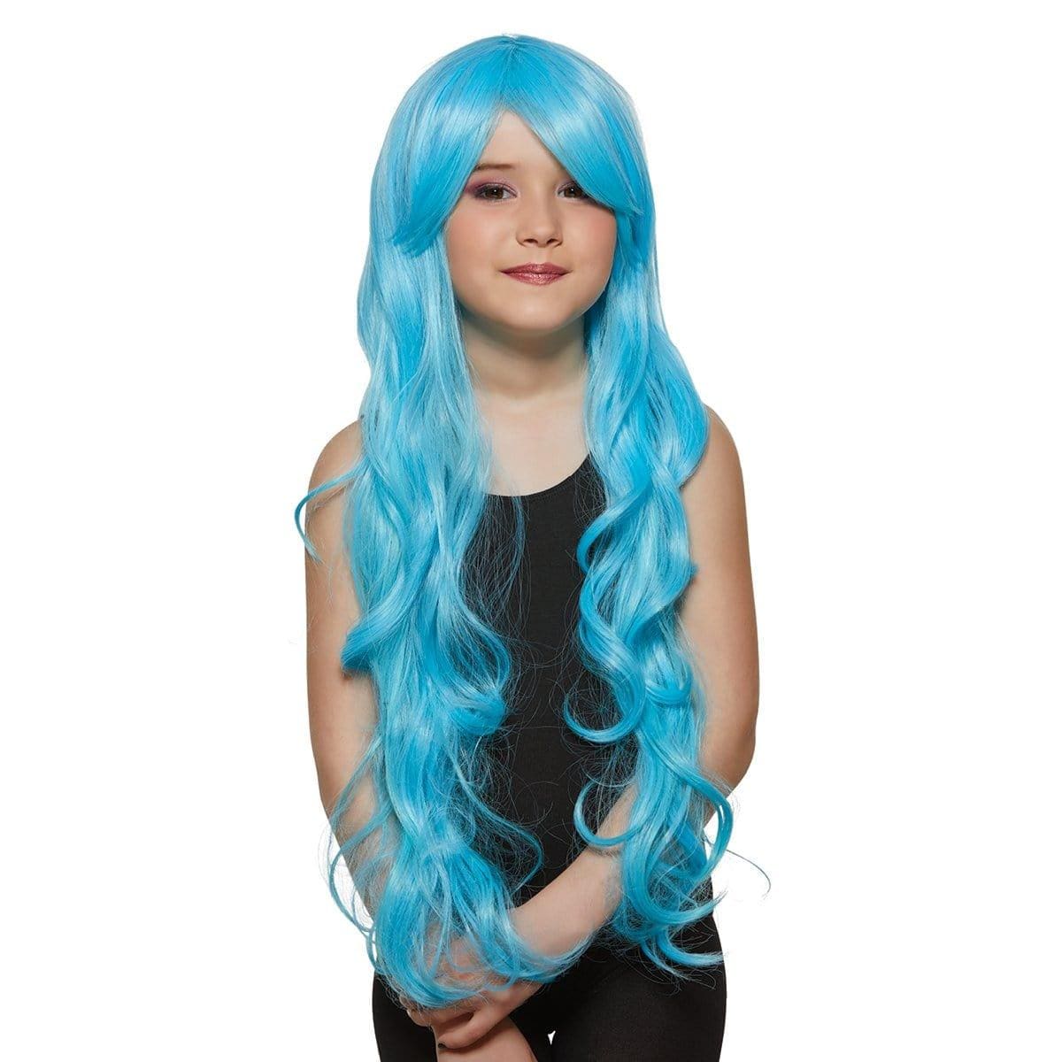 Raspberry Blue Petite Diva Wig for Girls Party Expert