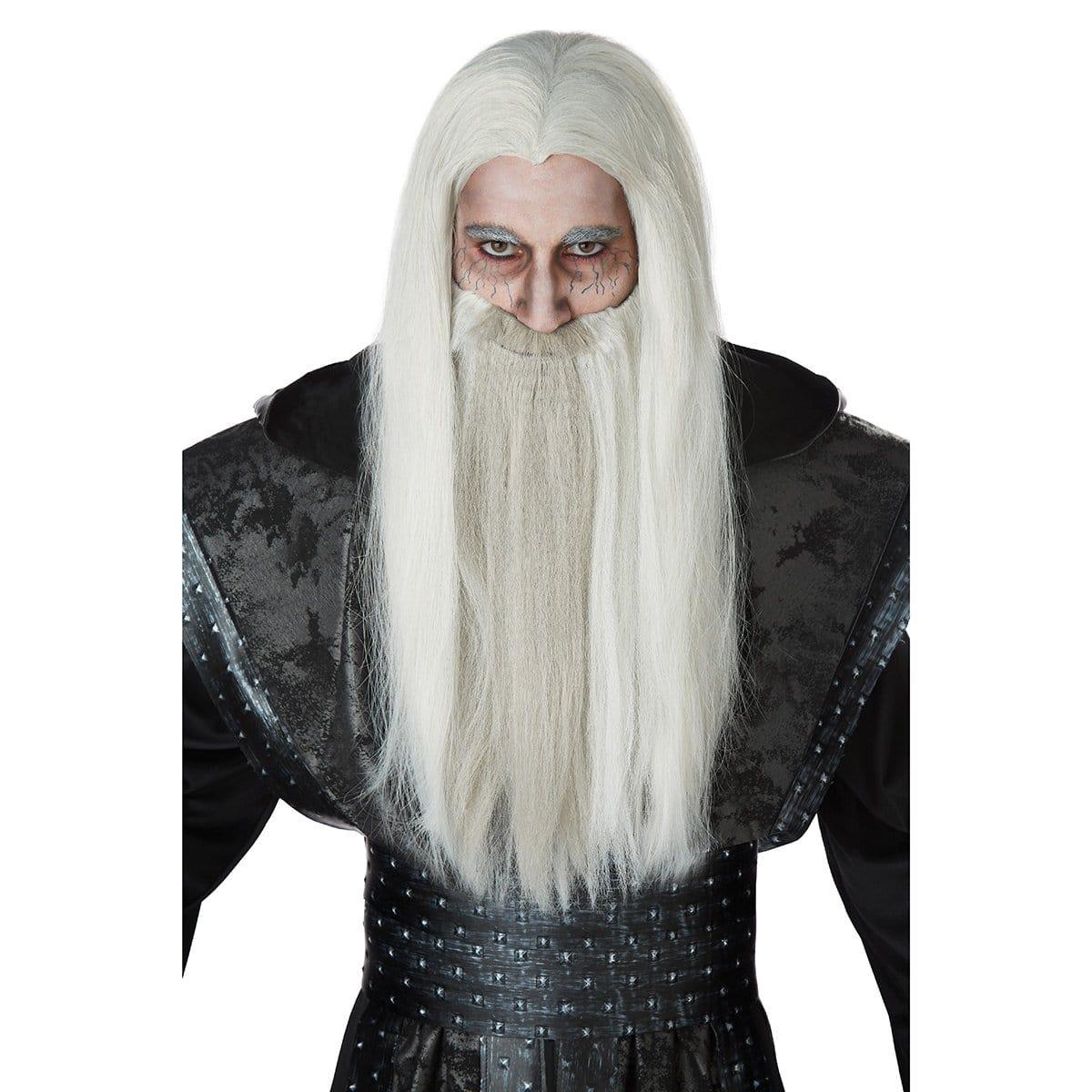 White Gray Dark Wizard Wig for Men Party Expert