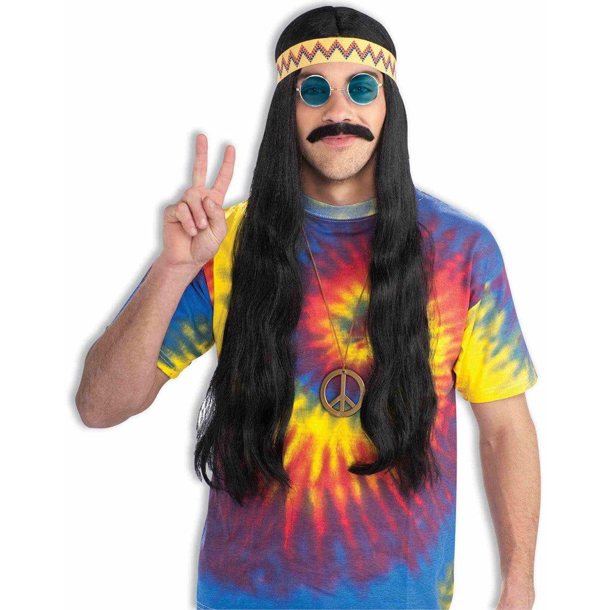 Hippie Dude Wig with Headband for Men Party Expert