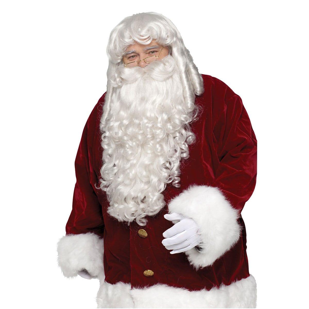 Buy Super Deluxe Santa Beard and Wig Set Party Expert