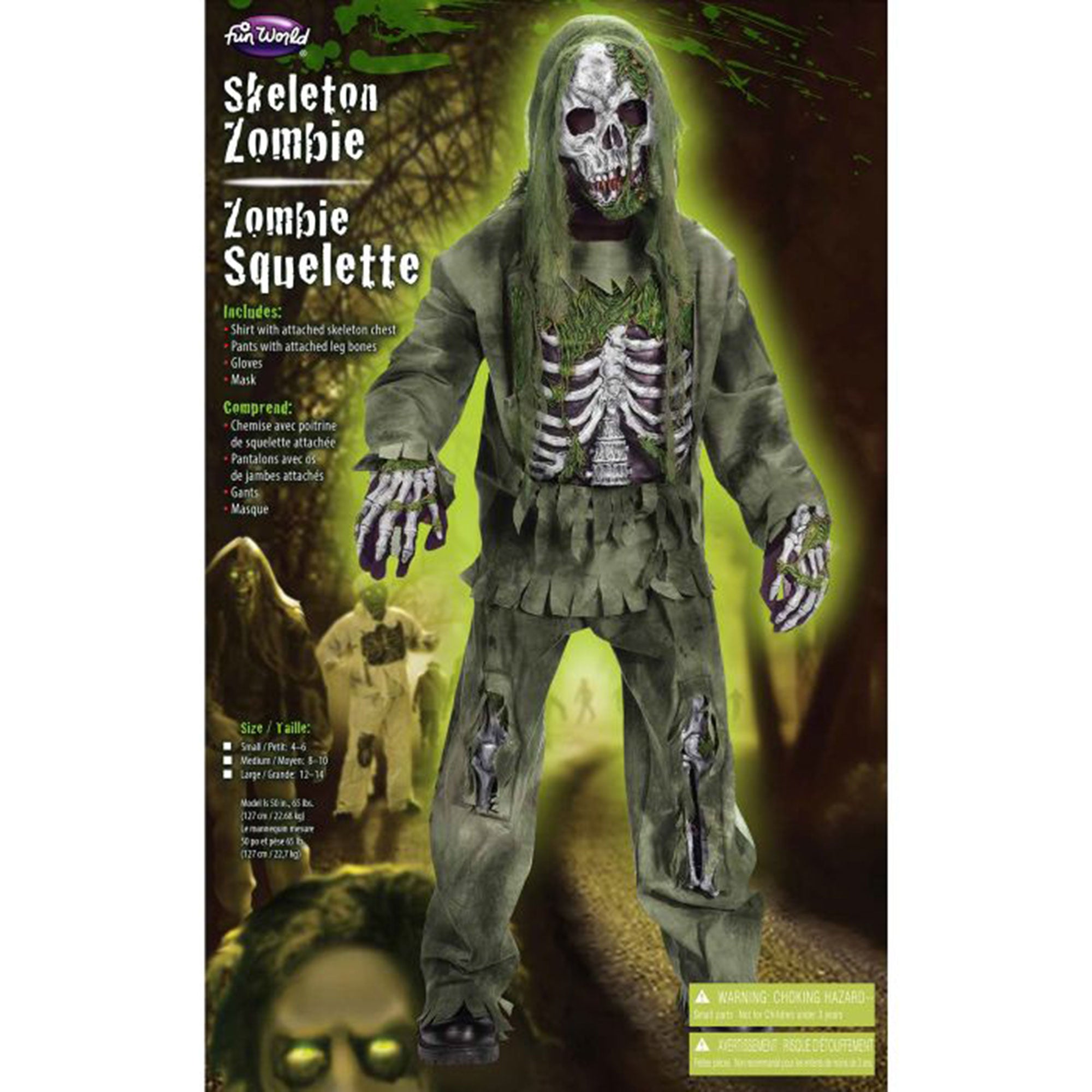 Skeleton Zombie Costume for Kids | Party Expert