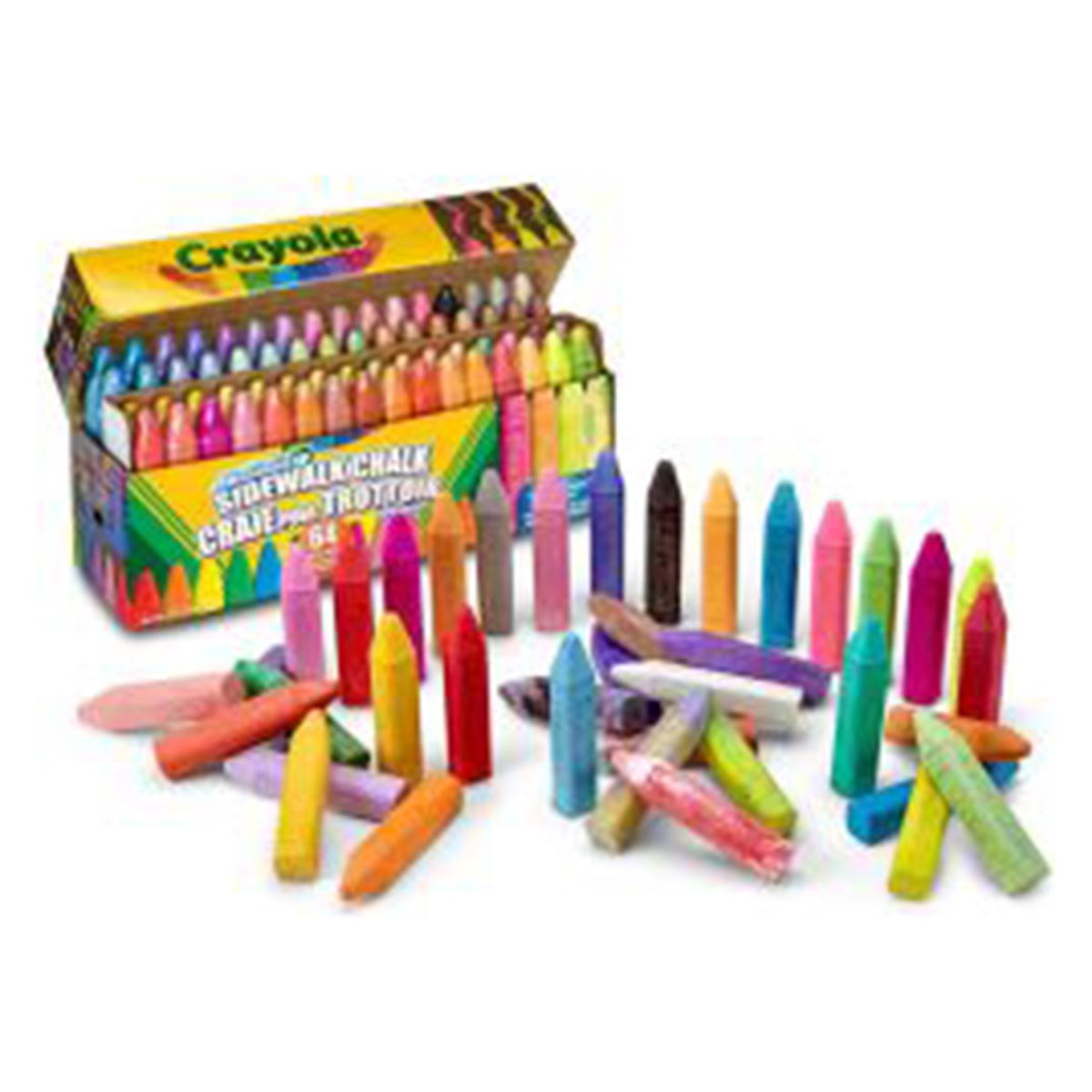 Crayola Washable Sidewalk Chalk 12/Pkg-Assorted Colors, 1 count