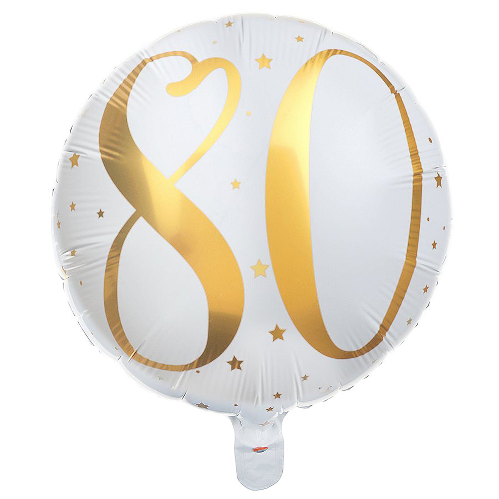 Gold Trendy Age 80th Birthday Foil Balloon 18 Inches Party Expert