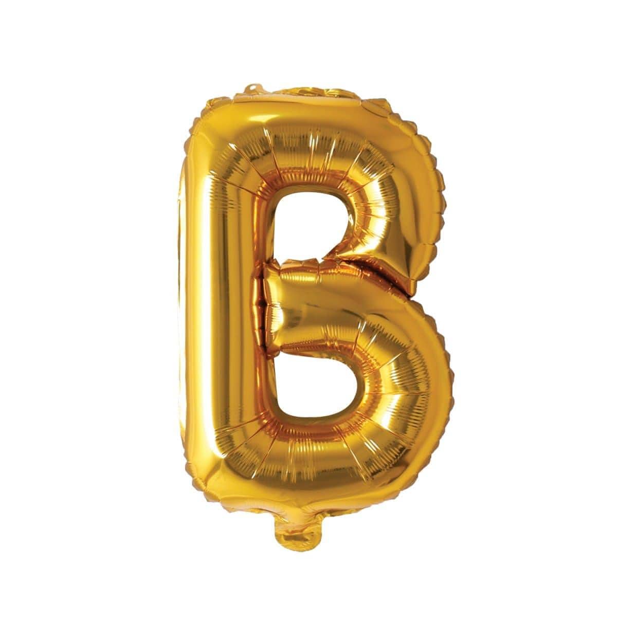 Gold Letter B Foil Balloon, 16 Inches | Party Expert