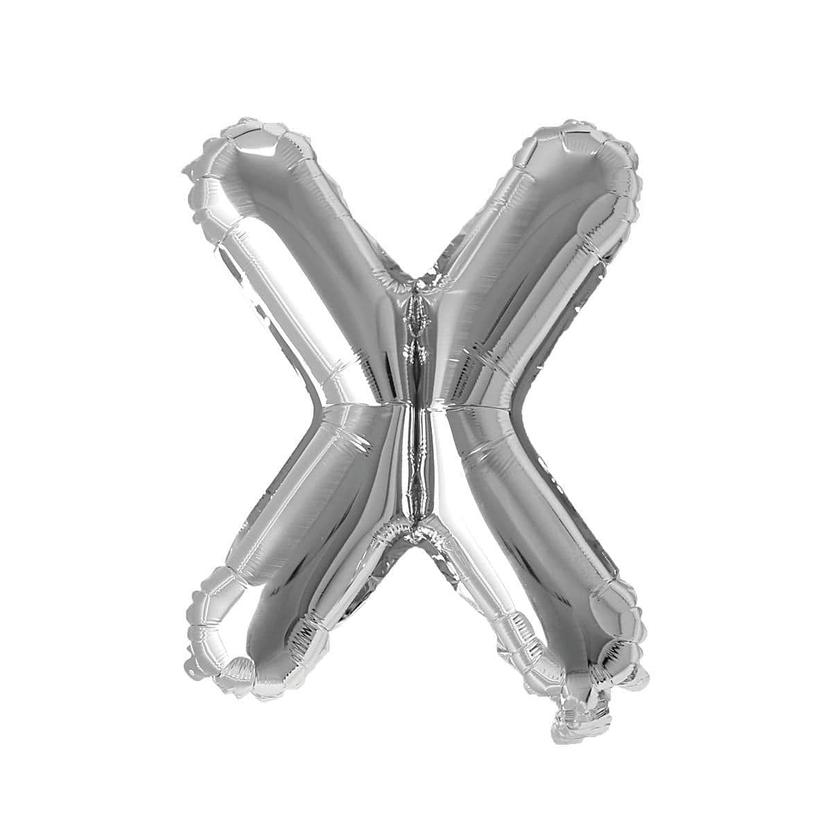 Silver Letter X Foil Balloon, 16 Inches | Party Expert