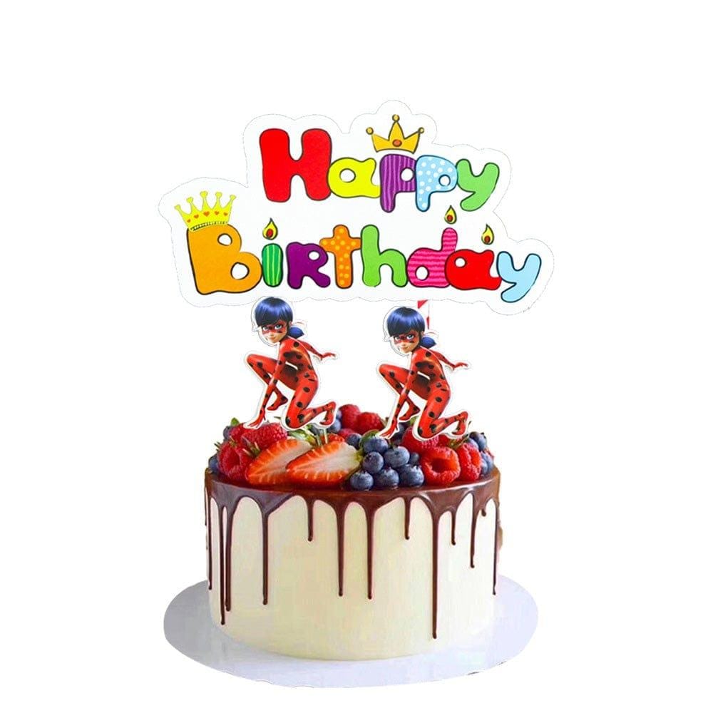 Ladybug Cake Topper Miraculous Ladybug Acrylic Birthday Cake Decoration