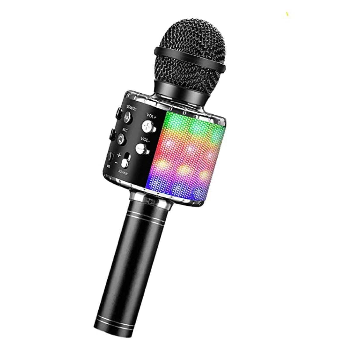 Microphone GENERIQUE Microphone de Karaoké Sans Fil Bluetooth Pour IPhone,  Android, Micro Portable Pour Home, Party - Noir