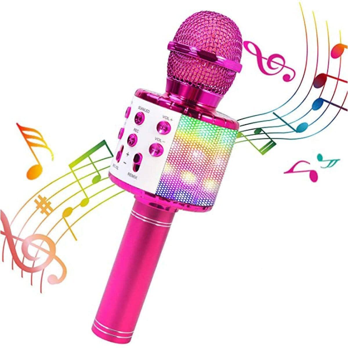 Microphone Sans Fil, Microphone Multifonction à 5 Effets De Changement De  Voix Avec Lumière Froide Pour Le Désherbage Pour La Fête Pour Adultes 