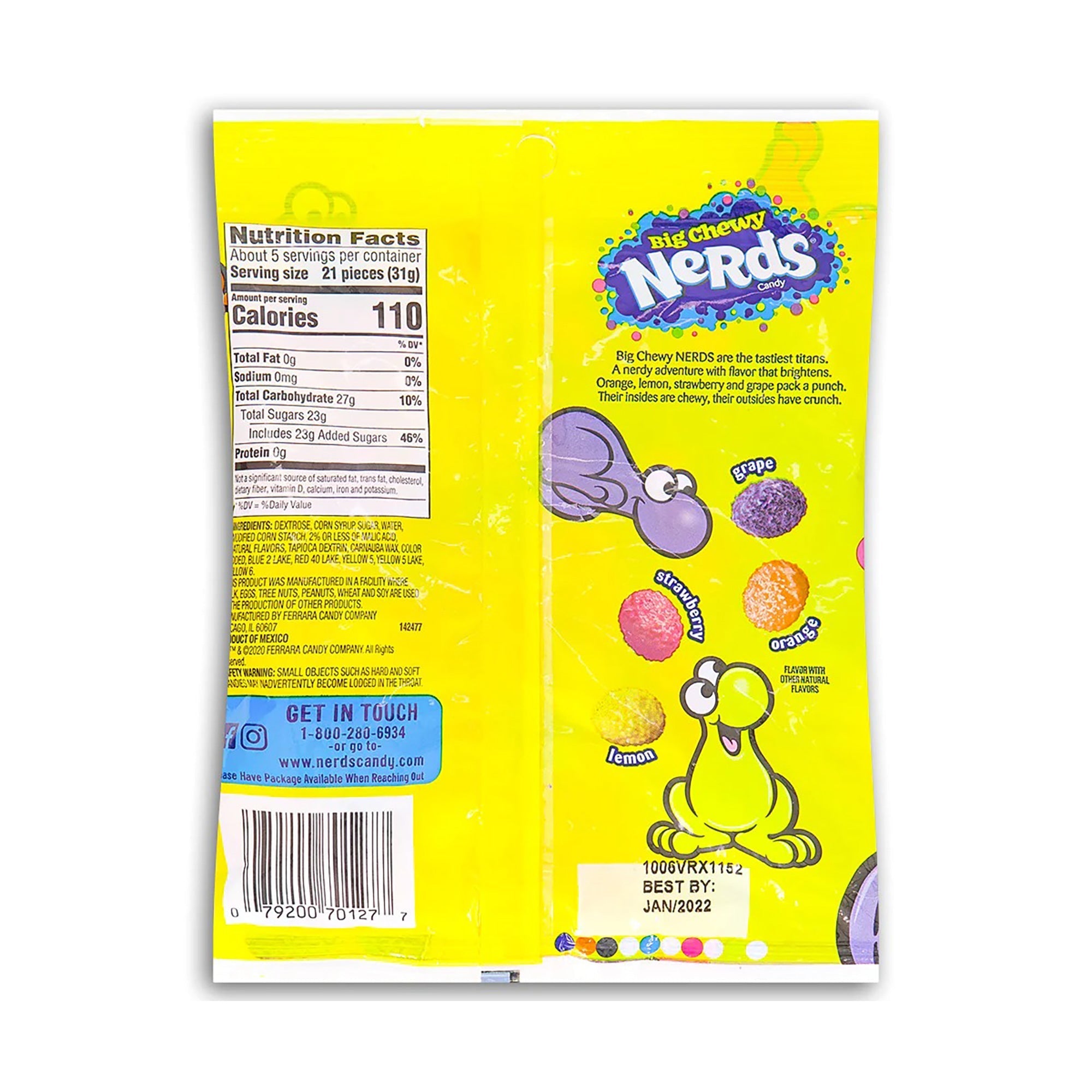 Bonbons tendres Wonka Nerds, 170g, 1 unité