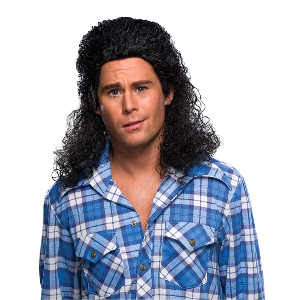 Perm Mullet Wig Black