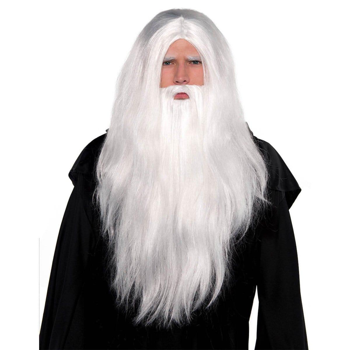 Sorcerer Wig and Beard Set for Men Party Expert