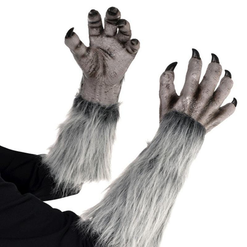 Amscan Gray Werewolf Gloves
