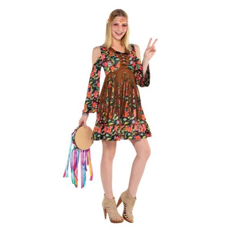 Flower Power Hippie Costume for Women Party Expert