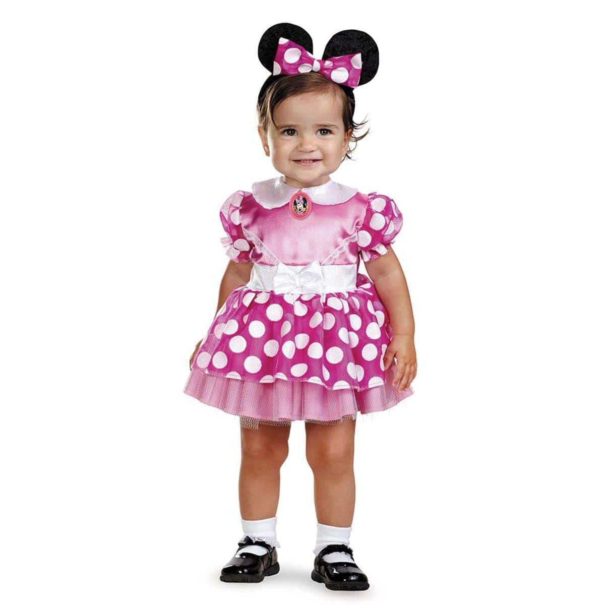 Robe Minnie Mouse pour bébés filles, vêtements pour tout-petits