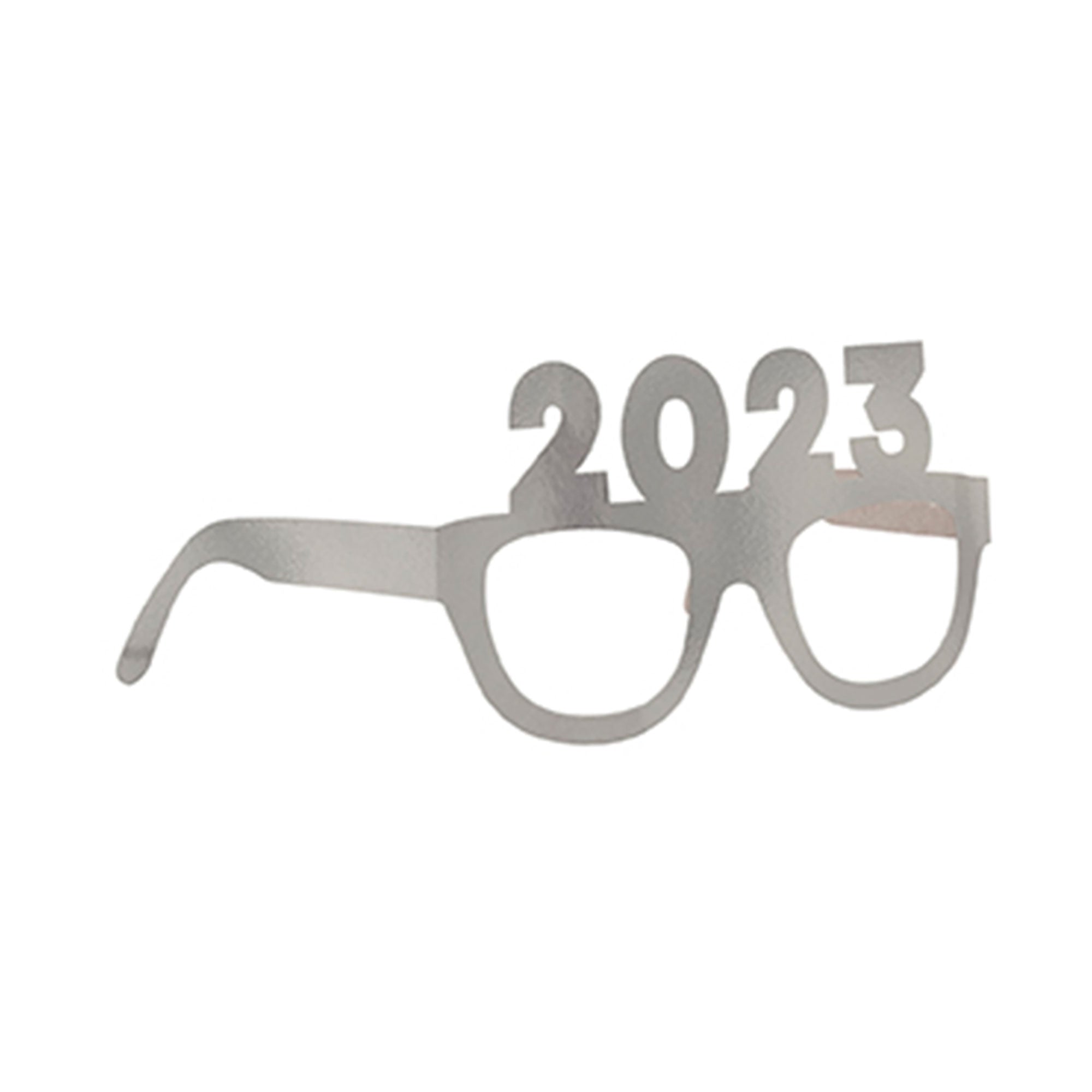 Lunettes du Nouvelle An 2023, or et argent, 4 unités | Party Expert