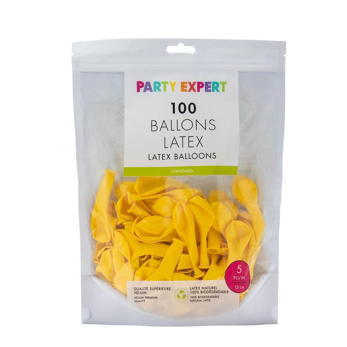 Ballon de latex jaune 12 pouces, 72 unités - Party Expert