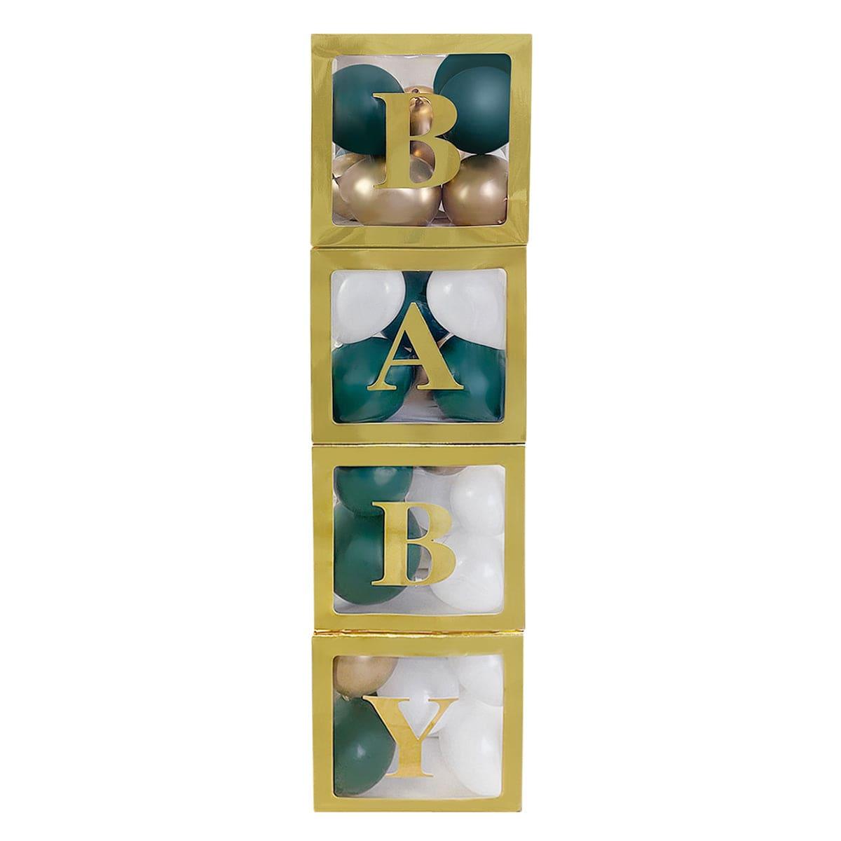 Gold baby deals balloon letters